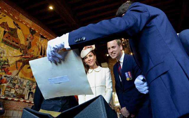 The British Royal Family’s visit to Mons on 4 August 2014